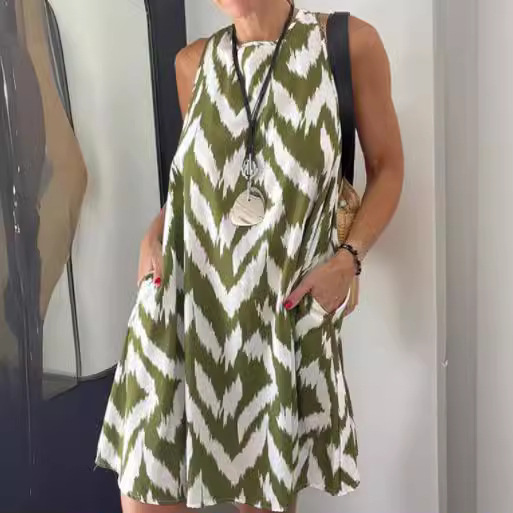 Dames Jurken | Jurk Met Zigzag-Print Dames Dames