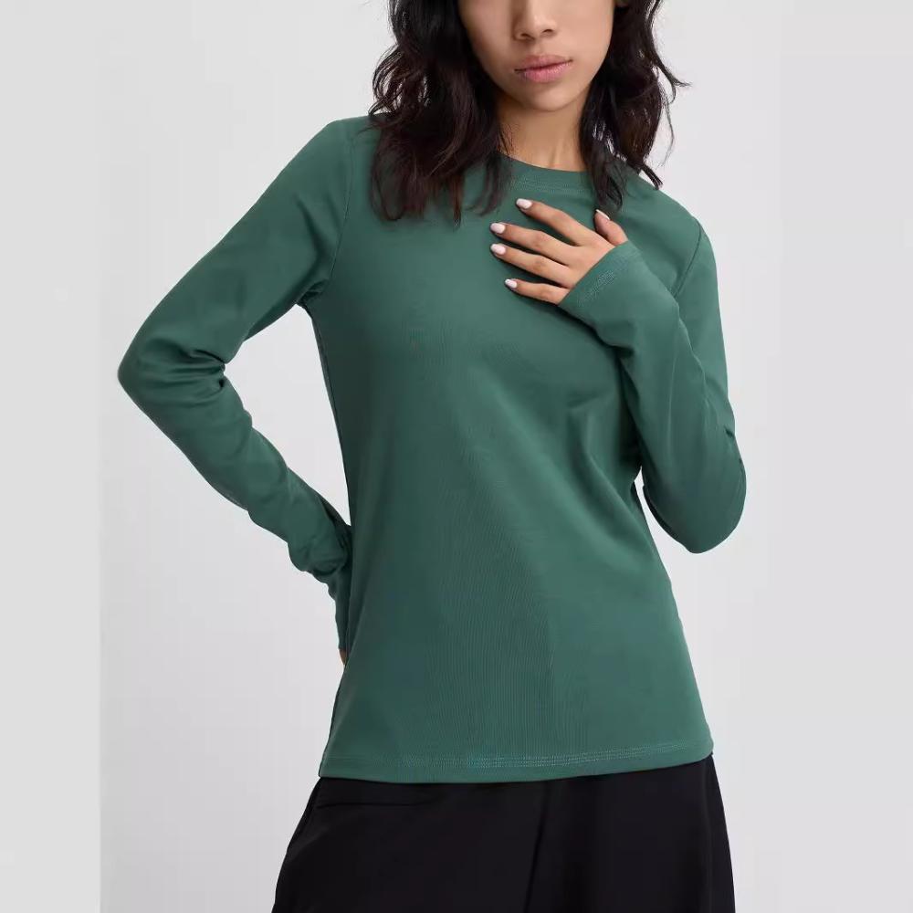 Dames Shirts & Tops | Basic Shirt Met Lange Mouwen Dames Dames