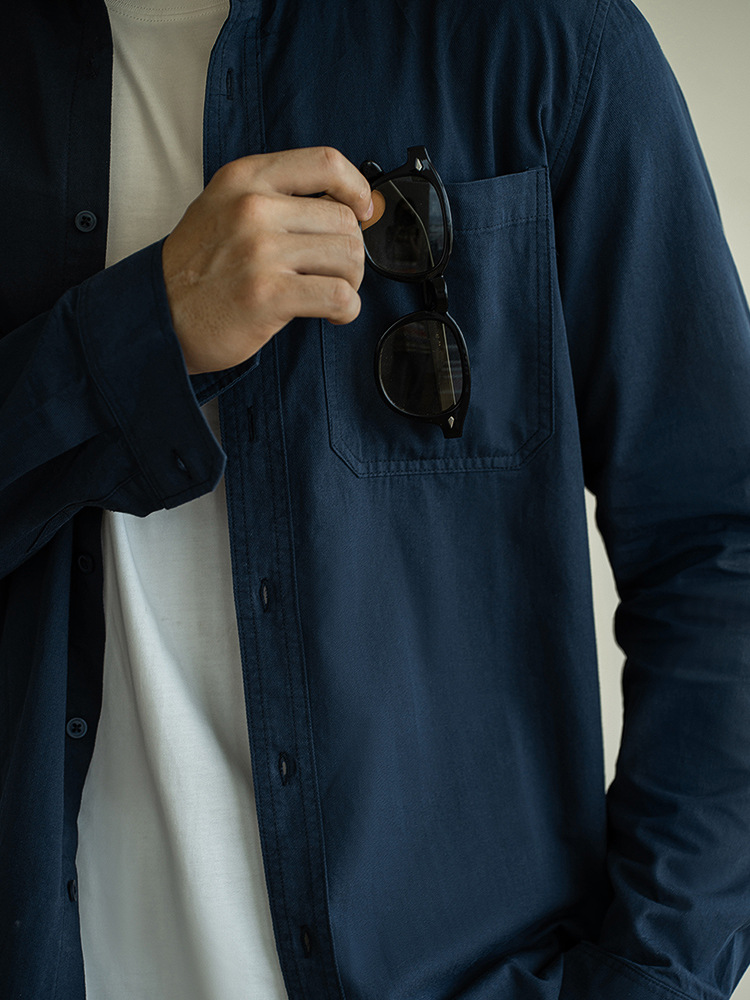 Heren Overhemden | Overhemd In Chambray-Look Heren Heren