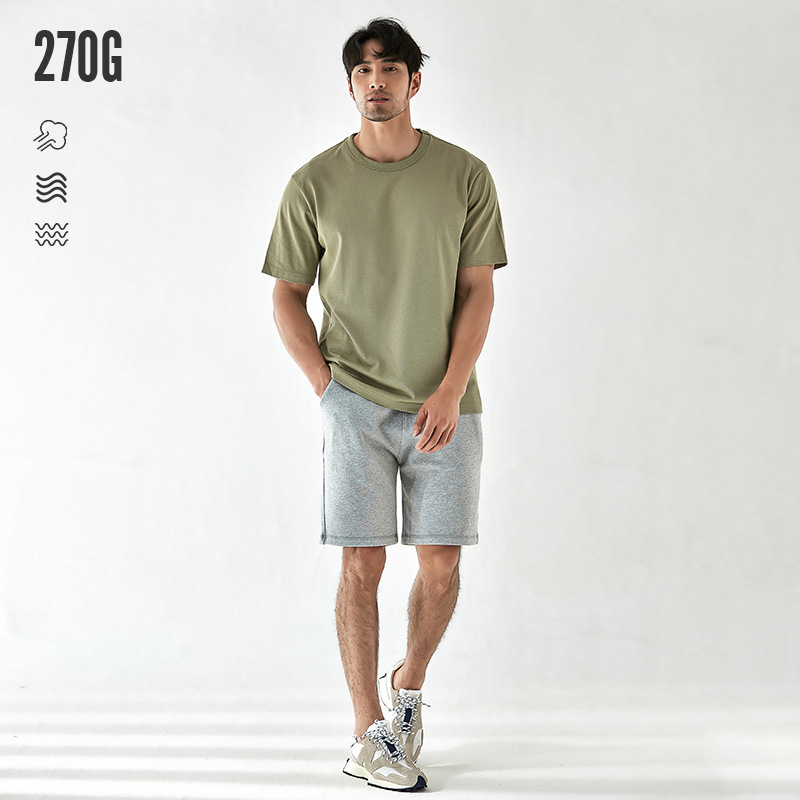 Heren T-Shirts & Polo’s | Basic T-Shirt In Effen Kleur Heren Heren