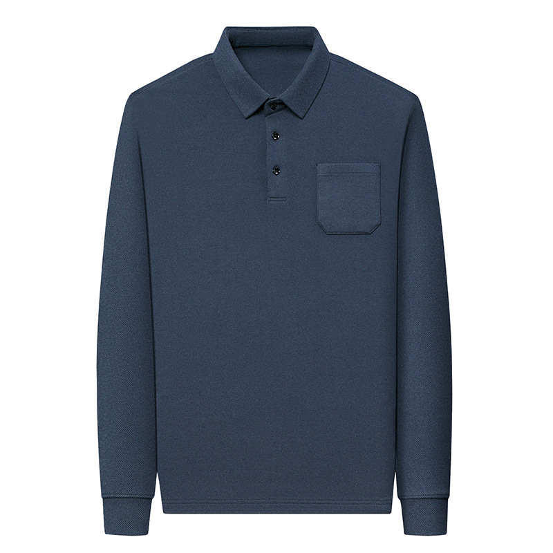 Heren T-Shirts & Polo’s | Poloshirt Met Lange Mouwen En Effectgaren In Winterse Stijl Heren Heren